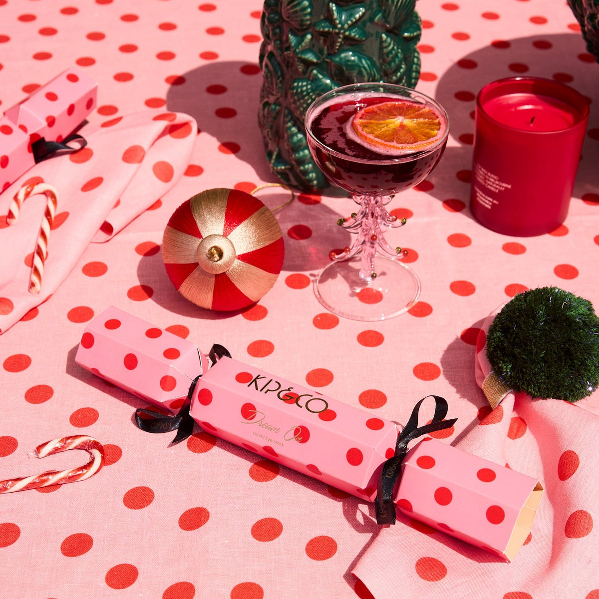 Polkadot Pink Eco Satin Eye Mask