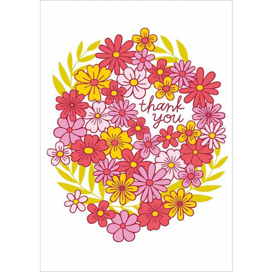 Floral Thanks Greeting Card