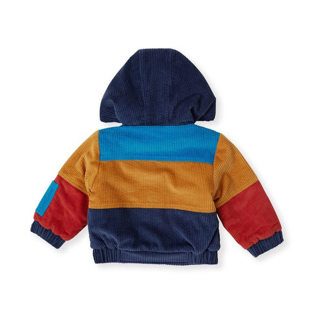 Retro Corduroy Colourblock Kids Jacket
