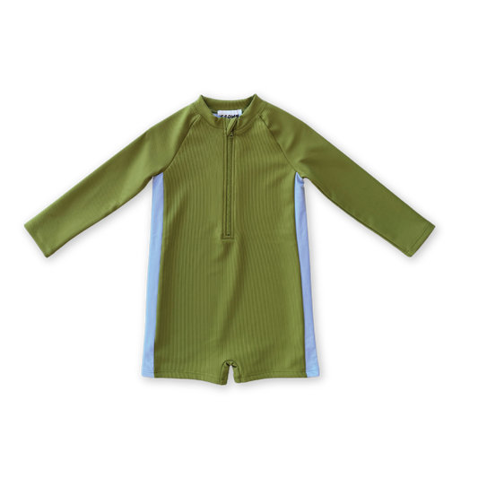 Leaf Zip Long Sleeve Baby One Piece