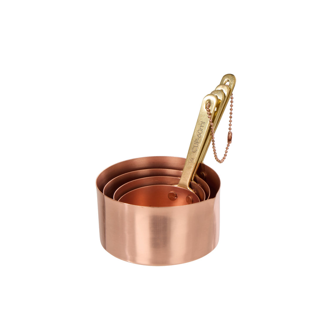 Copper & Brass Measuring Cup Set