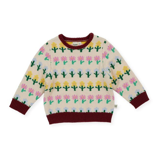 Flower Garden Knit Kids Jumper