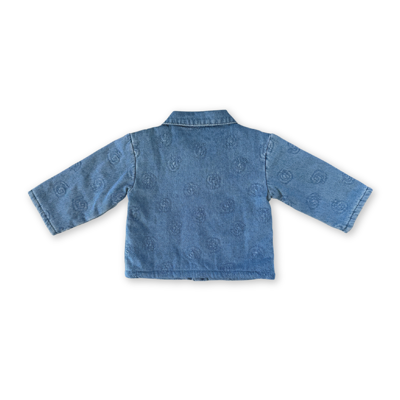 Quilted Swirl Kids Denim Jacket