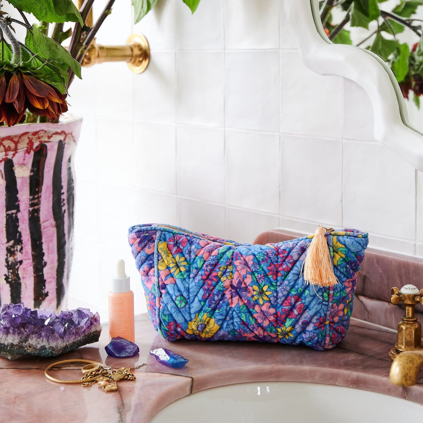 Bunch Of Fun Velvet Toiletry Bag