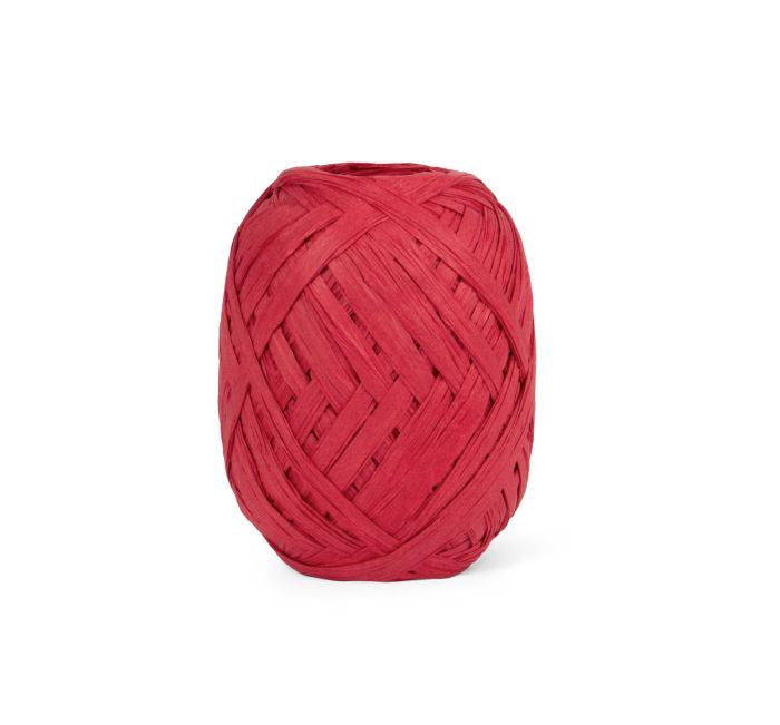 Red Paper Raffia 30m