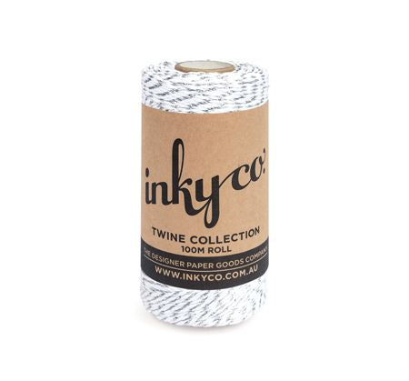 Twisted Twine Silver & White 100m