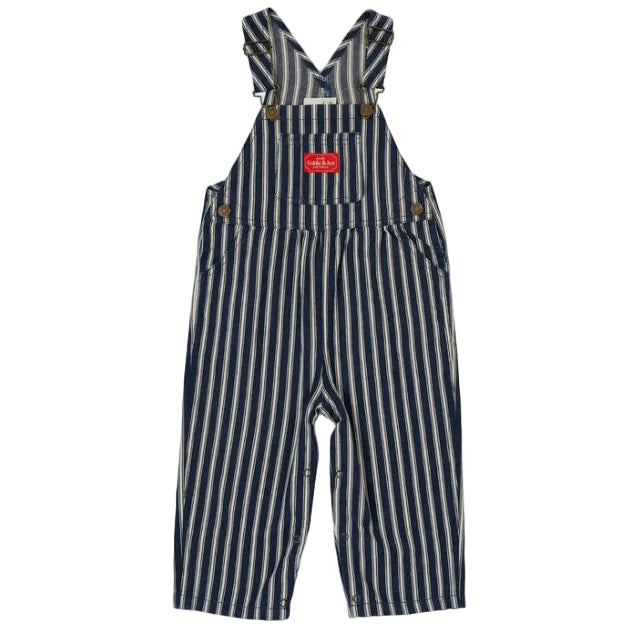 Railroad Stripe Austin Baby Overalls