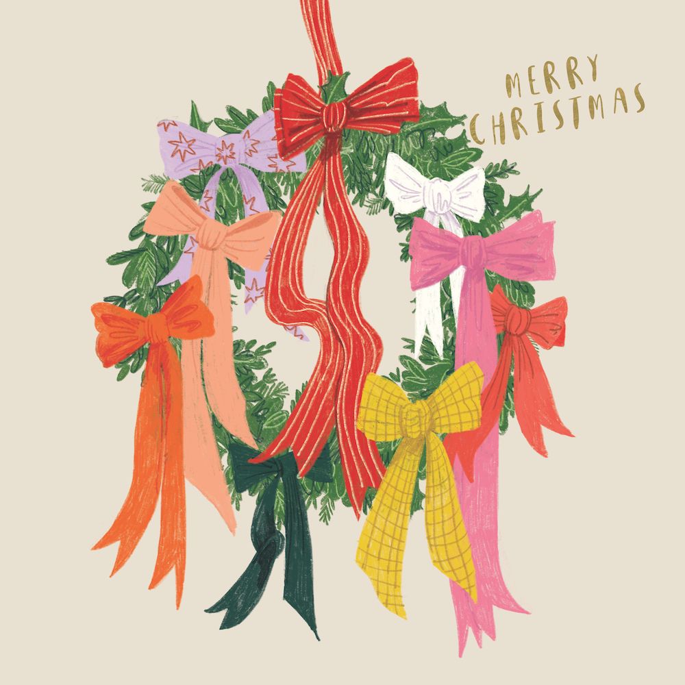 Wreath of Ribbons Charity Cards Set of 10