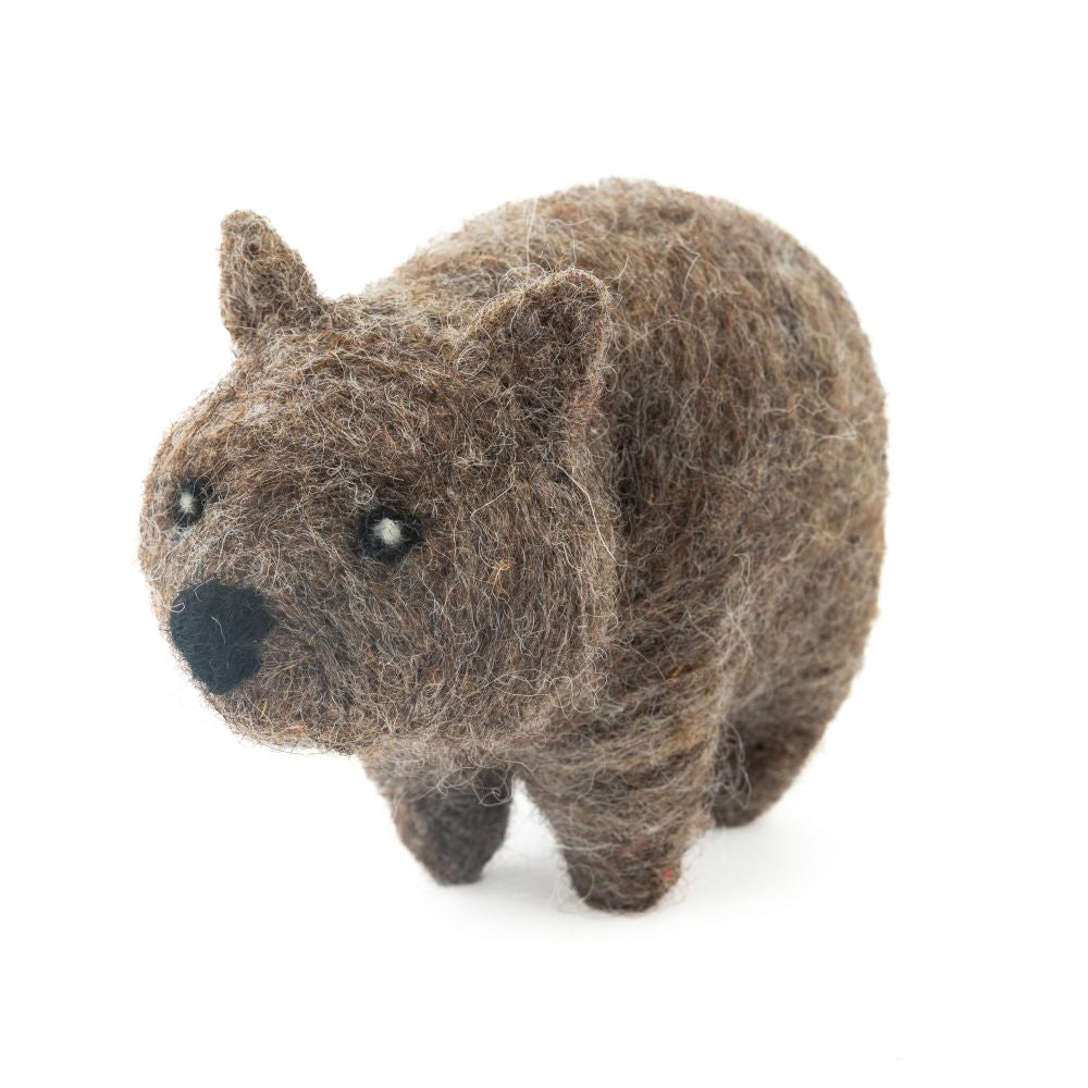 Handmade Felted Wool Wombat