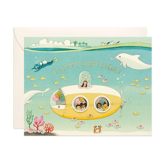 Submarine Birthday Greeting Card