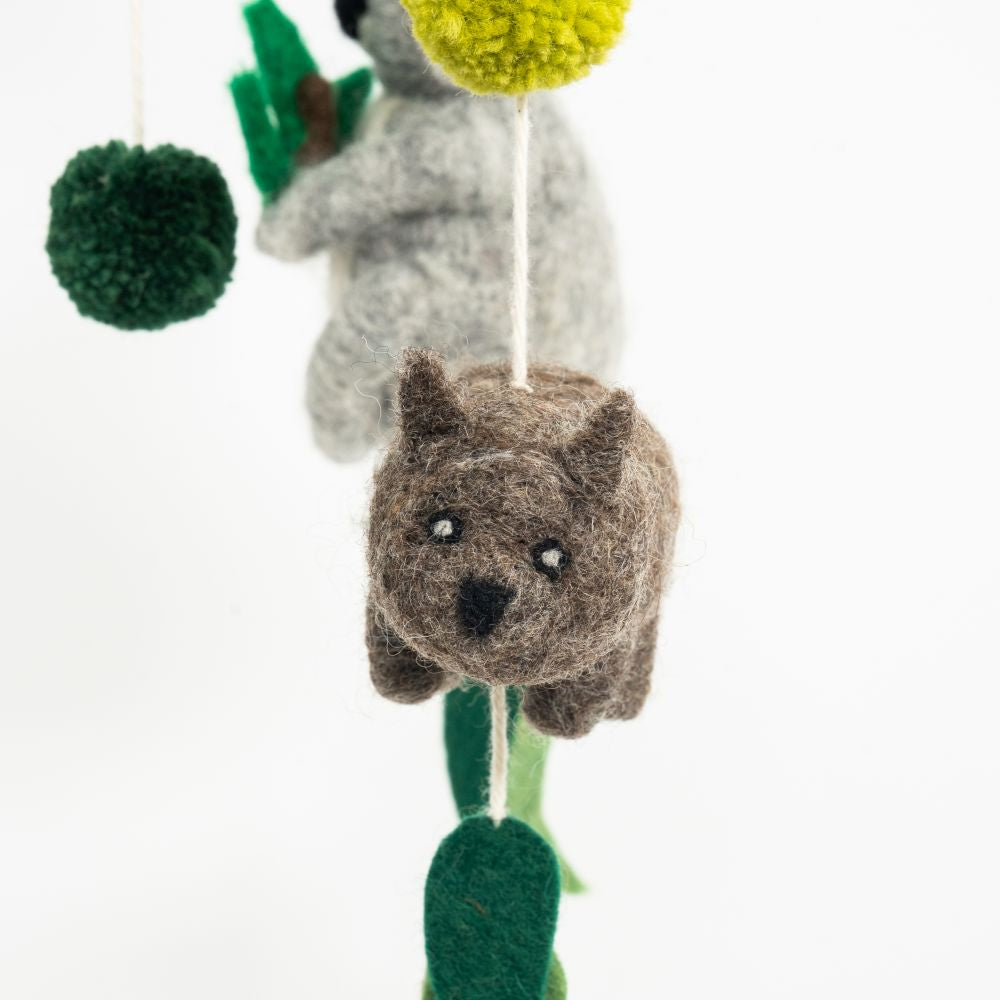 Australian Animals Handmade Felted Mobile