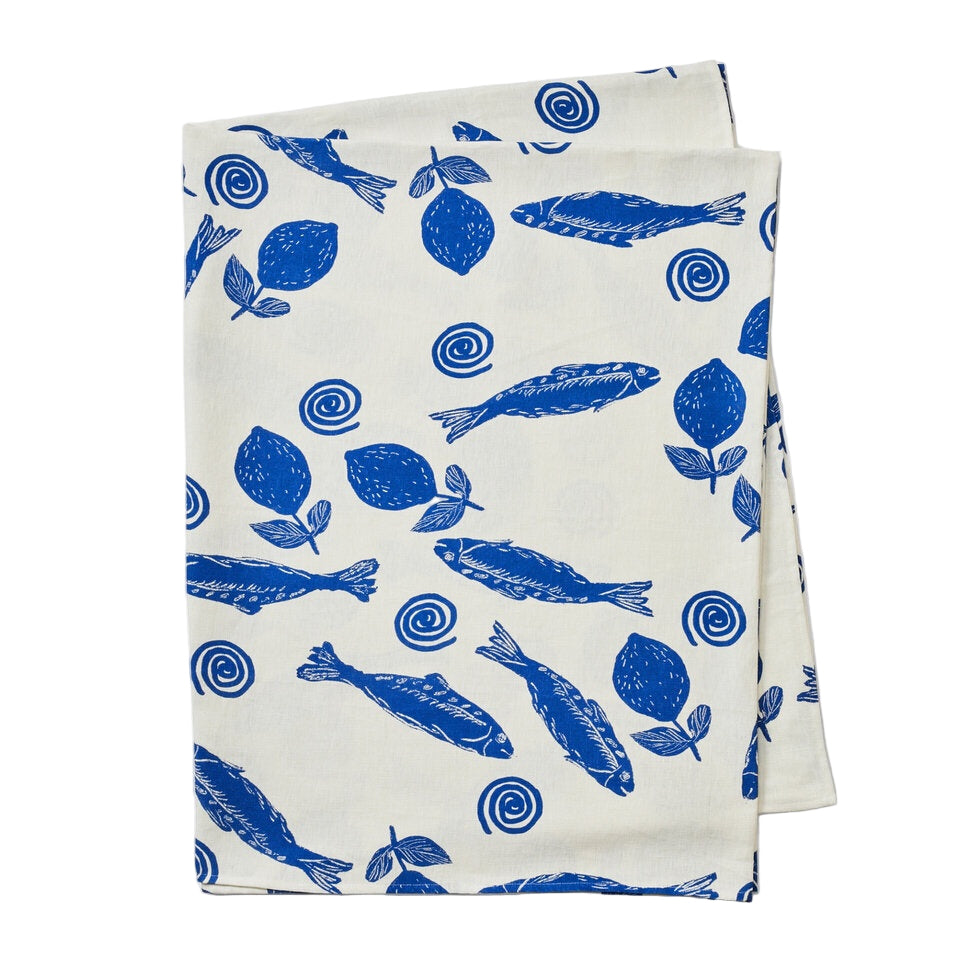 Sardines Blue Tablecloth