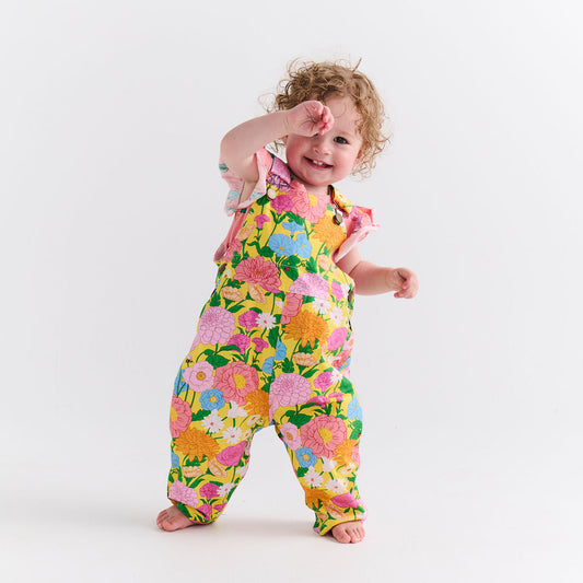 Follow The Sun Baby Cotton Drill Overalls