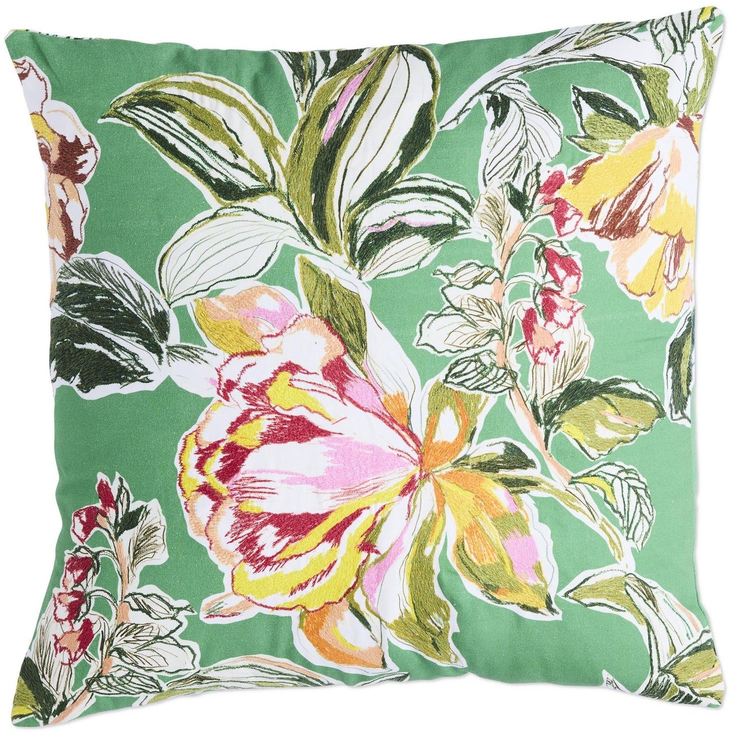 Somerset Green Embroidered Cushion