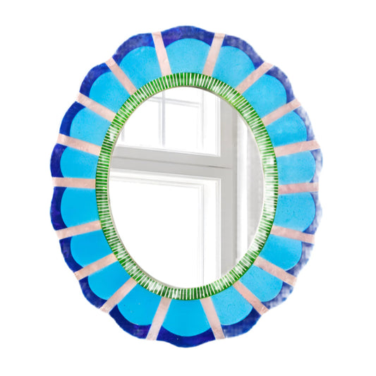 Bloom Nouveau Blue Mirror