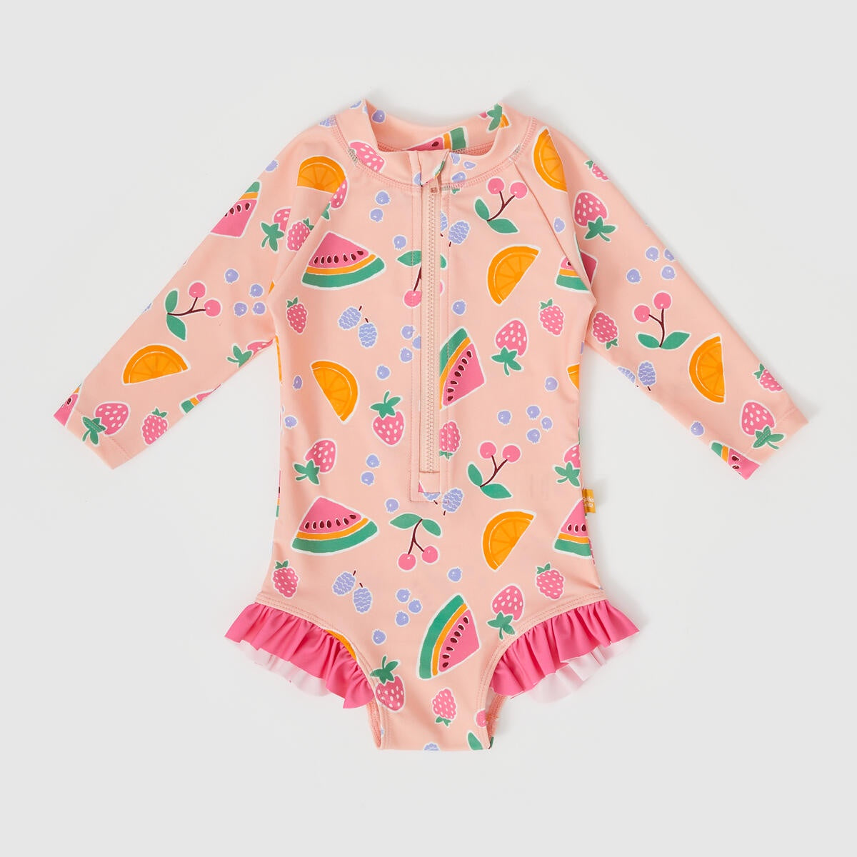 Fruit Salad Long Sleeve Kids Swimsuit