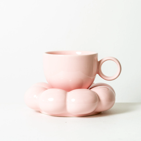 Lottie Mug & Saucer Pink