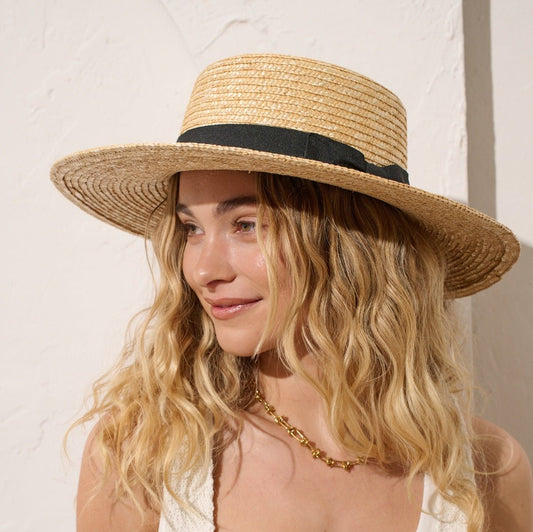 Straw Boater Hat