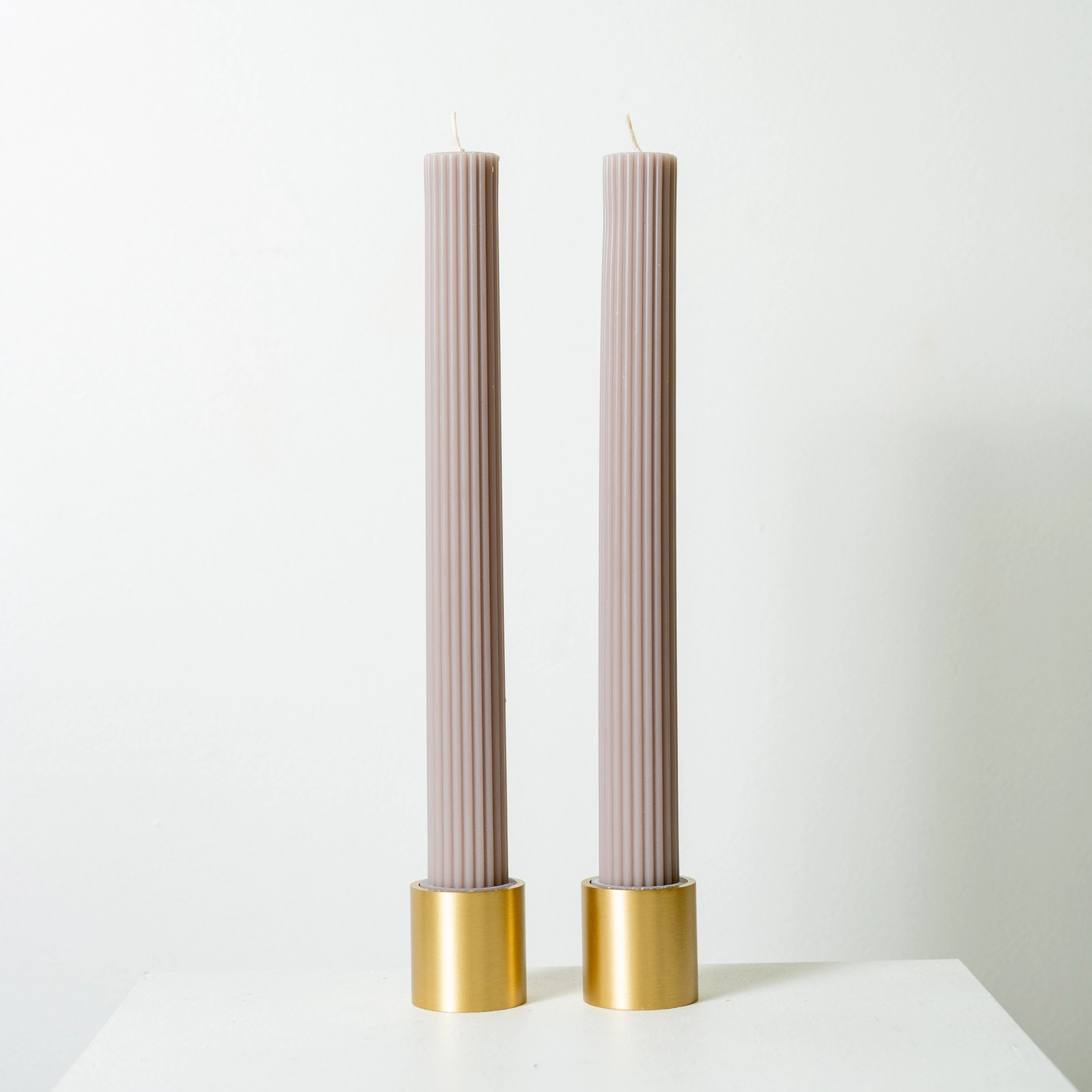 Column Pillar Candle Chocolate Espresso - 2 Pack