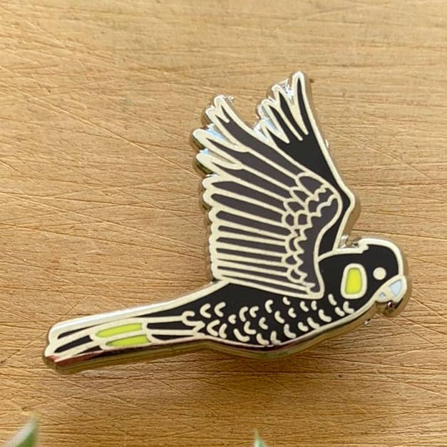 Black Cockatoo Enamel Pin