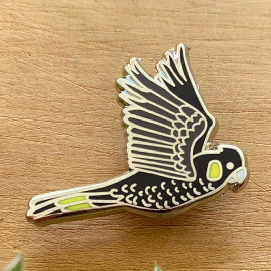 Black Cockatoo Enamel Pin