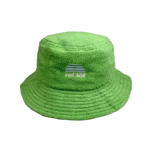 Rad Kid Green Terry Bucket Hat