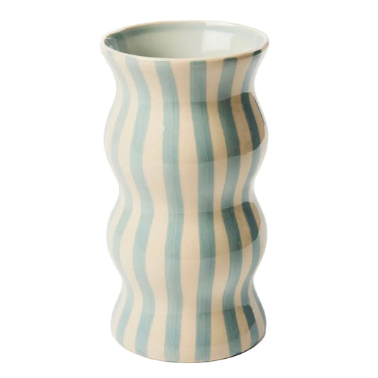 Palma Pale Blue Stripe Vase