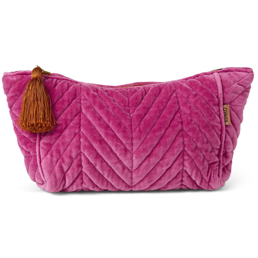 Pink Velvet Toiletry Bag