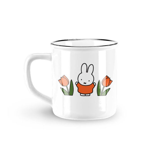 Red Tulips Miffy Retro Ceramic Mug