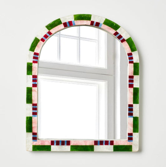Bloom Nouveau Check Mirror