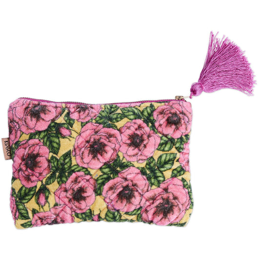 Golden Peony Velvet Cosmetics Purse
