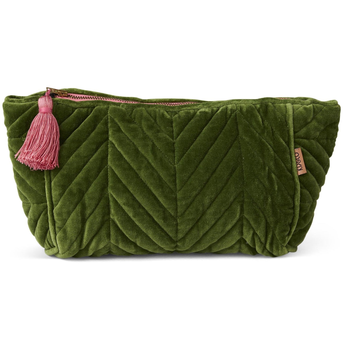 Moss Velvet Toiletry Bag