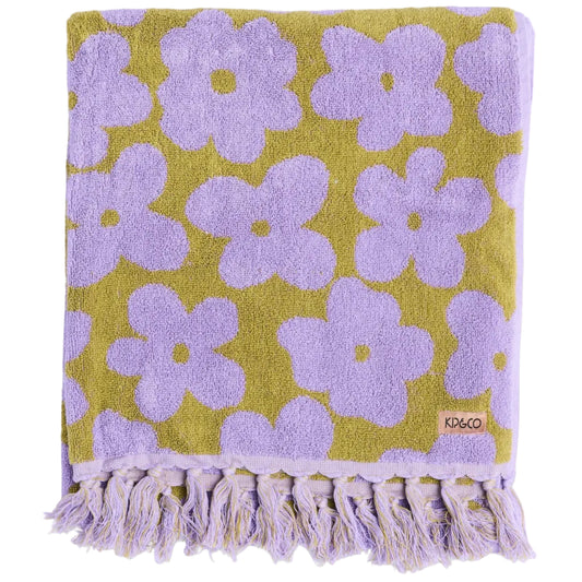 Big Flower Terry Bath Towel