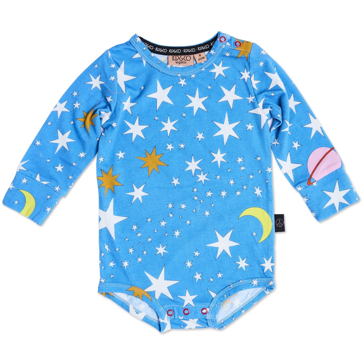 Stars And Moon Organic Long Sleeve Romper