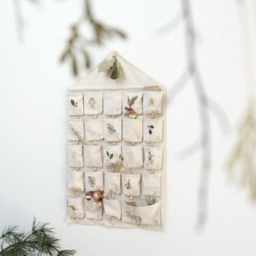 Embroidered Advent Calendar Yule Greens