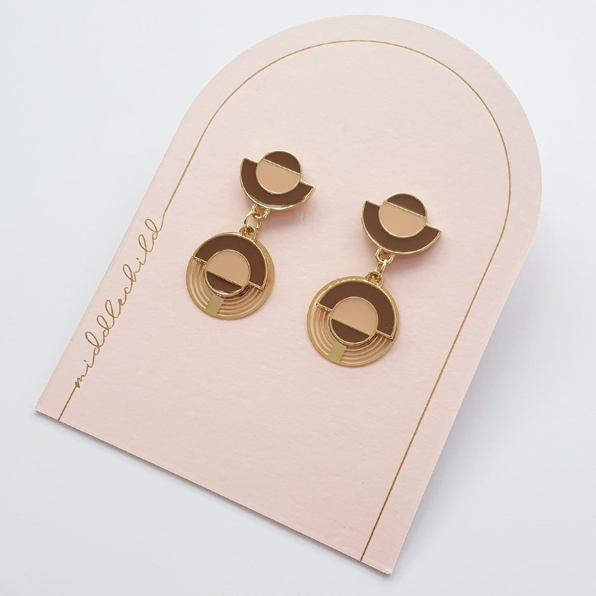 Reunion Earrings Olive & Macadamia