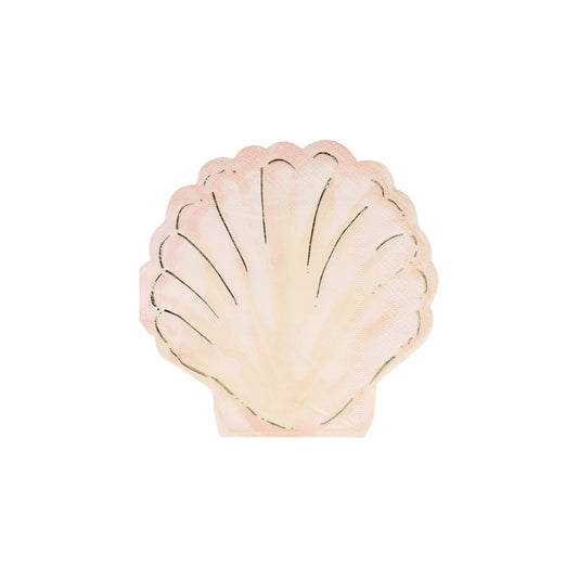 Watercolour Clam Shell Paper Napkins
