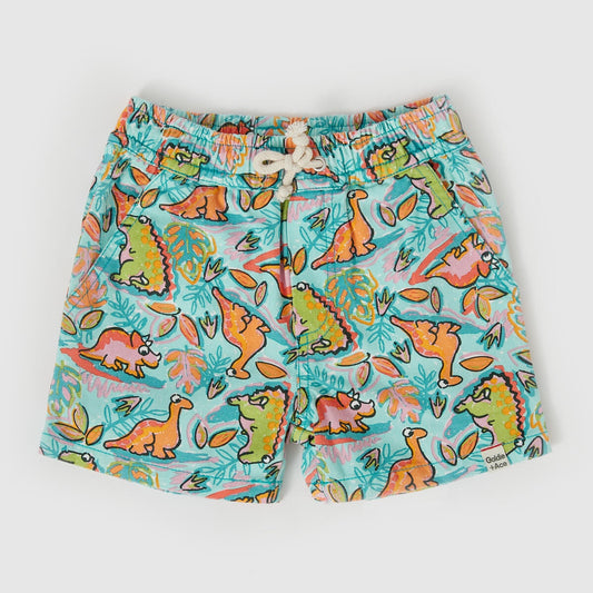 Noah Dino Jungle Denim Kids Shorts