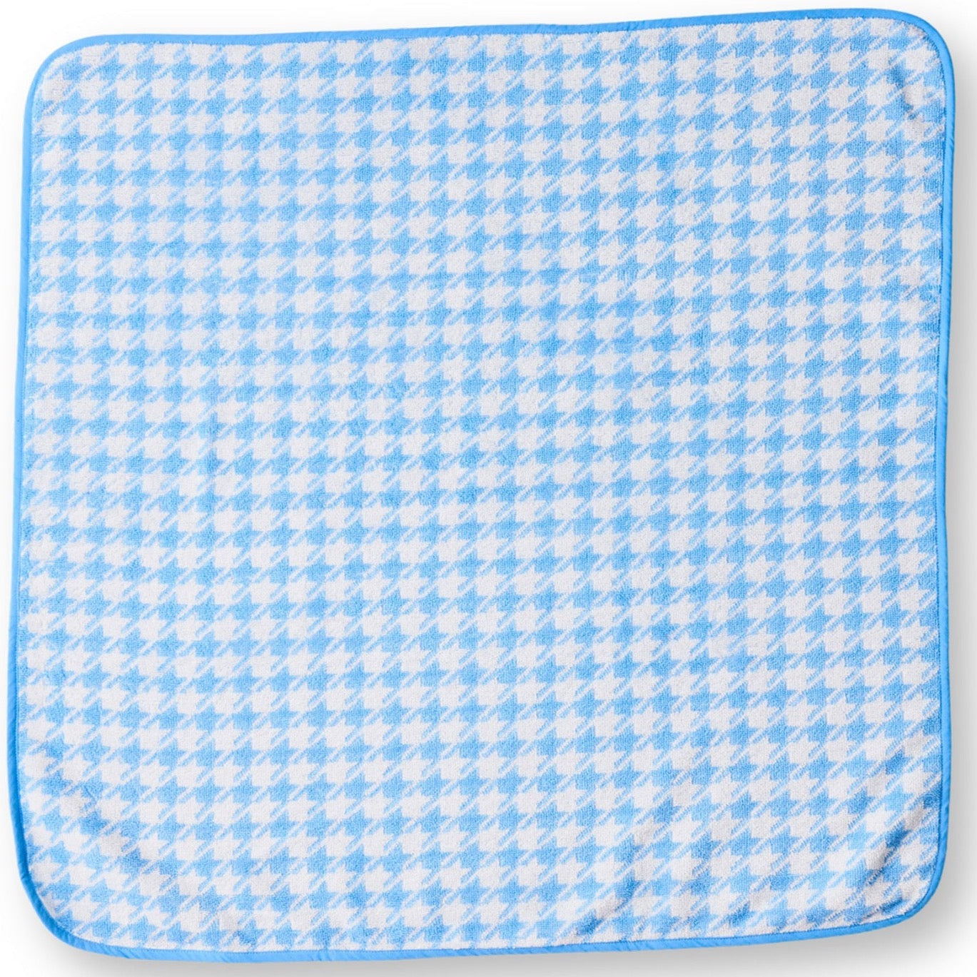 Houndstooth Blue Terry Baby Towel