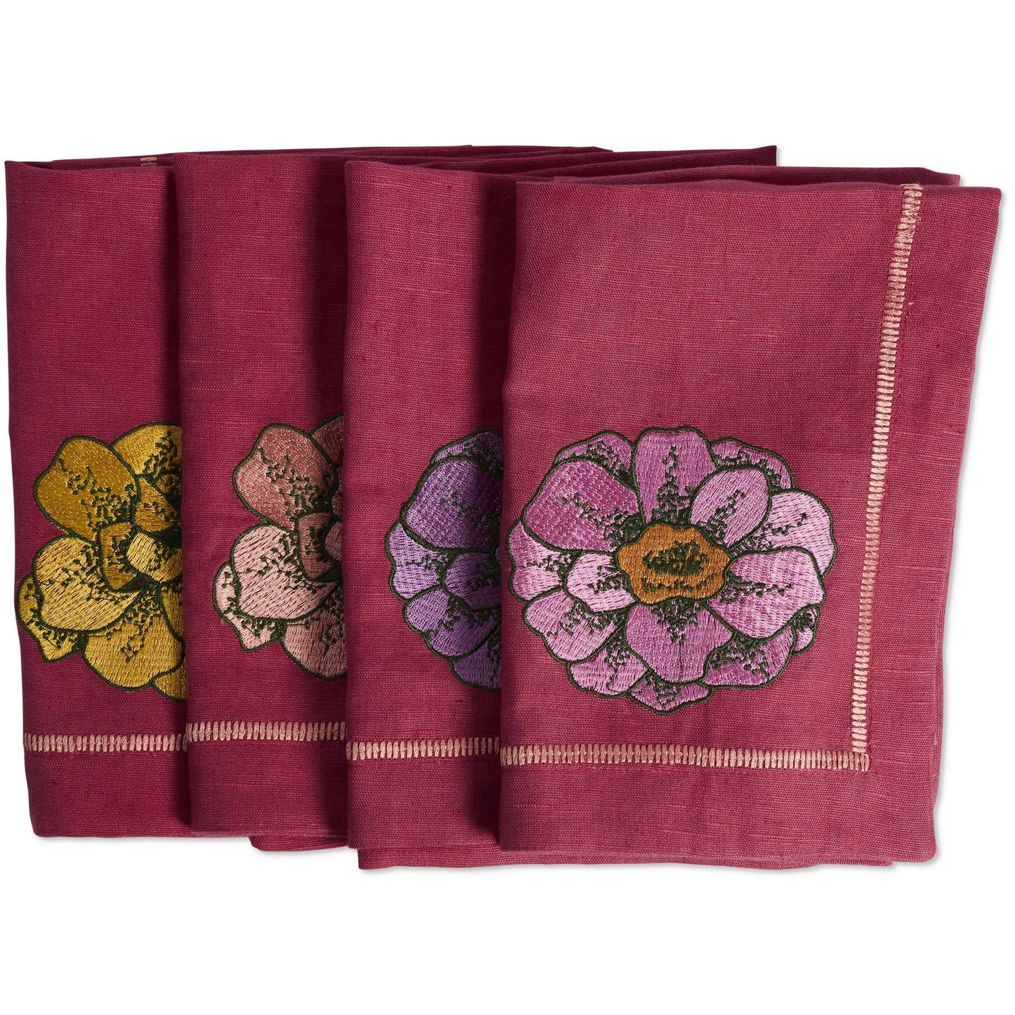 In Bloom Embroidered  Napkin Set of 4
