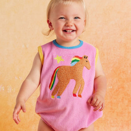 Giddy Up Terry Baby Singlet Suit