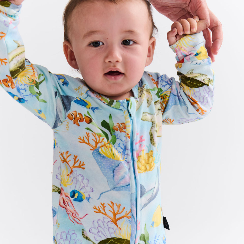 Reef Life Organic Long Sleeve Zip Romper
