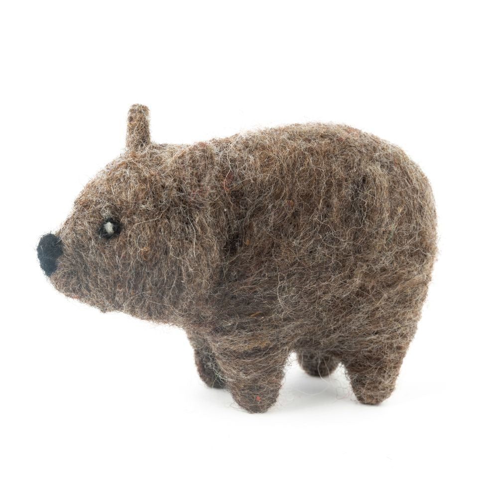 Handmade Felted Wool Wombat