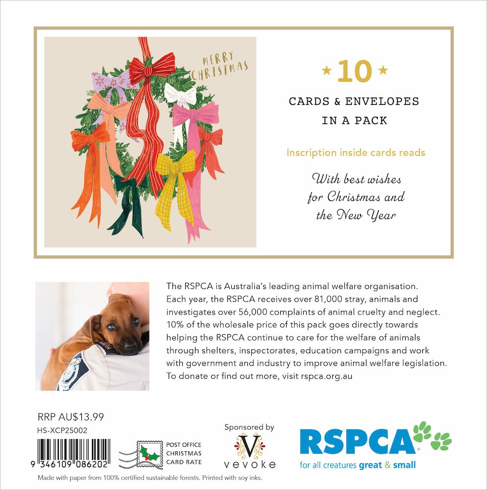 Wreath of Ribbons Charity Cards Set of 10