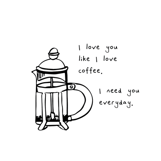 Love Coffee Greeting Card
