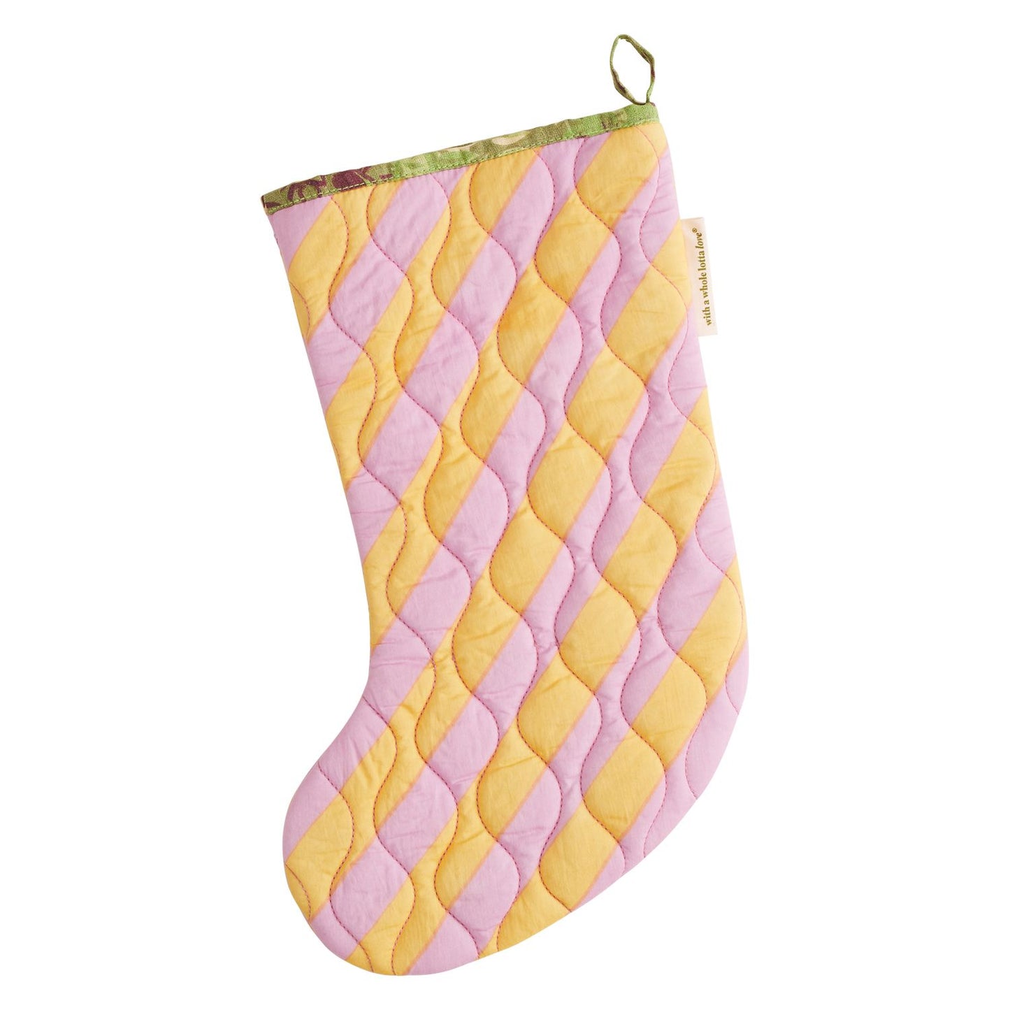 Jarita Stripe Christmas Stocking Mauve