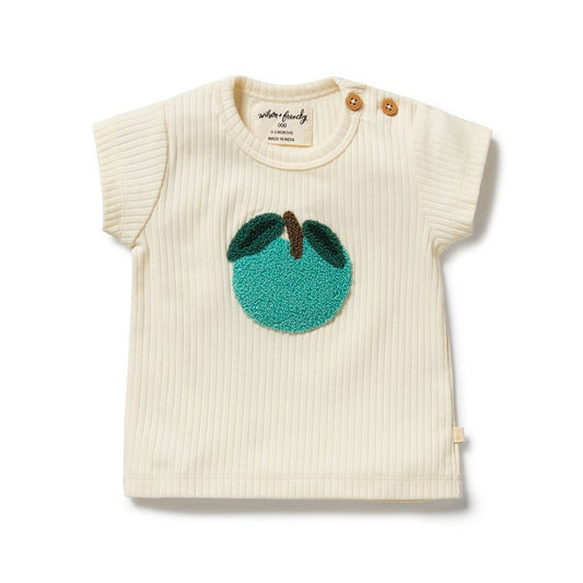 Apple Papple Embroidered Organic Tee