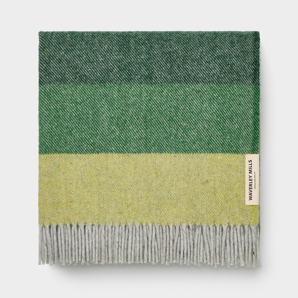 Breezy Moss Recycled Wool Throw