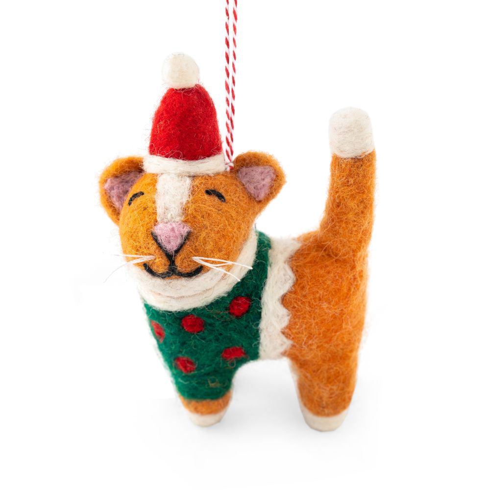Ginger Cat Gemma Wool Decoration