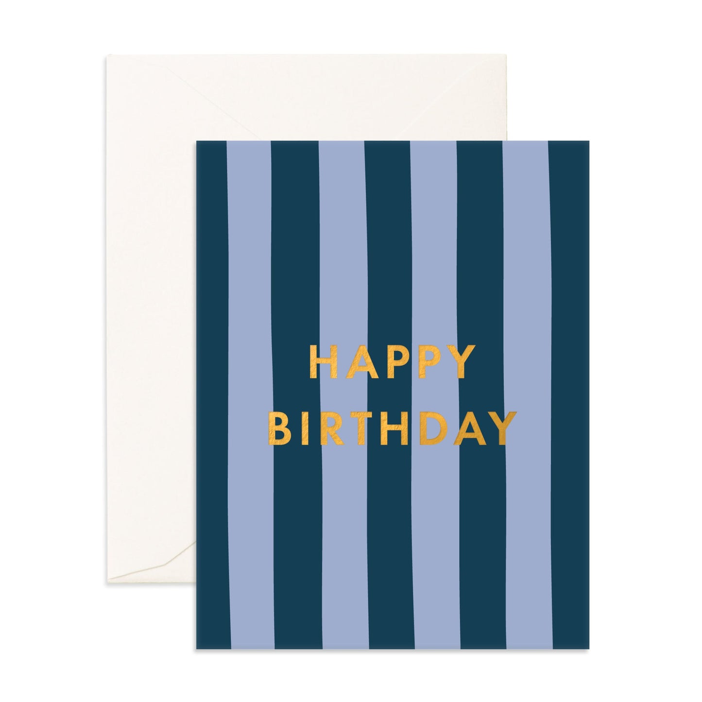 Birthday Navy Stripe Greeting Card